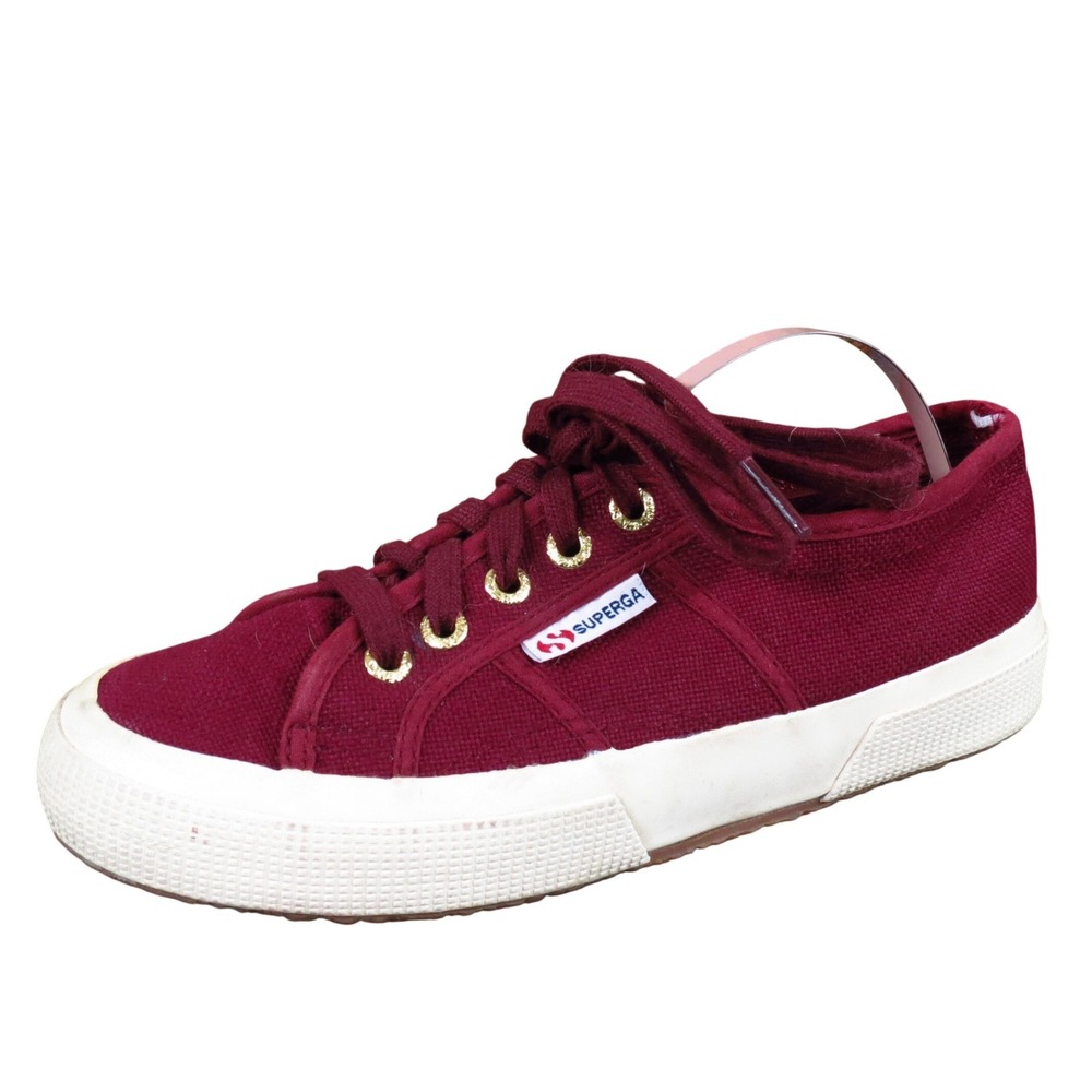 Superga 2750 Cotu Classic Women Sneaker Size 6 Casual Everyday Burgundy Canvas